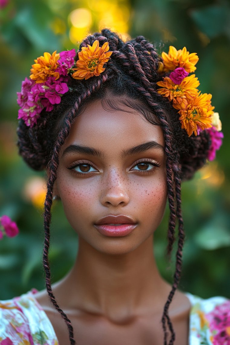 Twisted Crown With Passion Twists