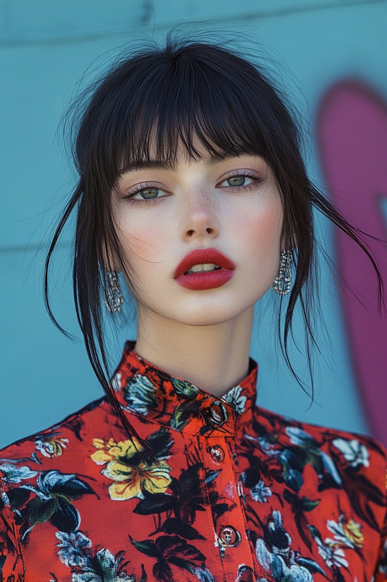 Undercut With Long Bangs