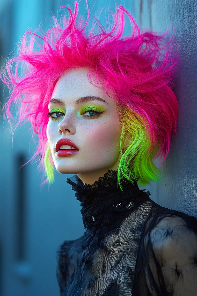 Vibrant Neon Spikes