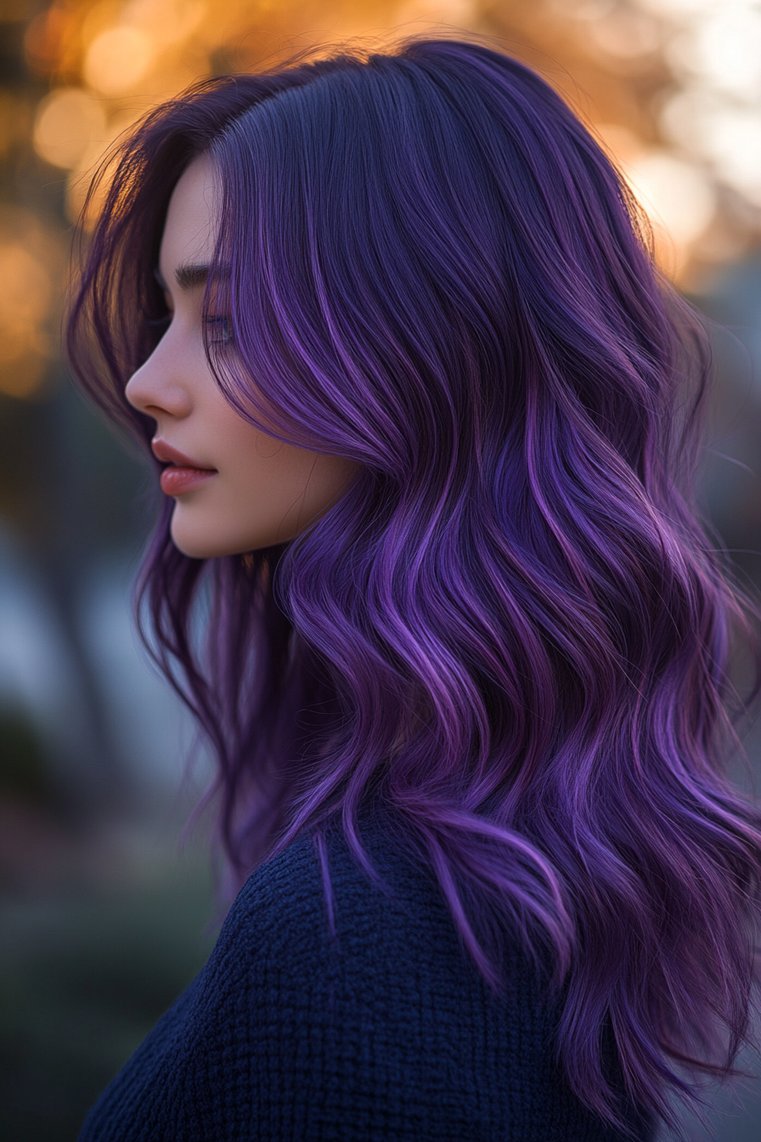 Vibrant Purple Balayage