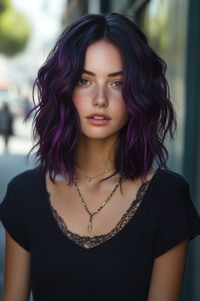 Vibrant Purple Highlights