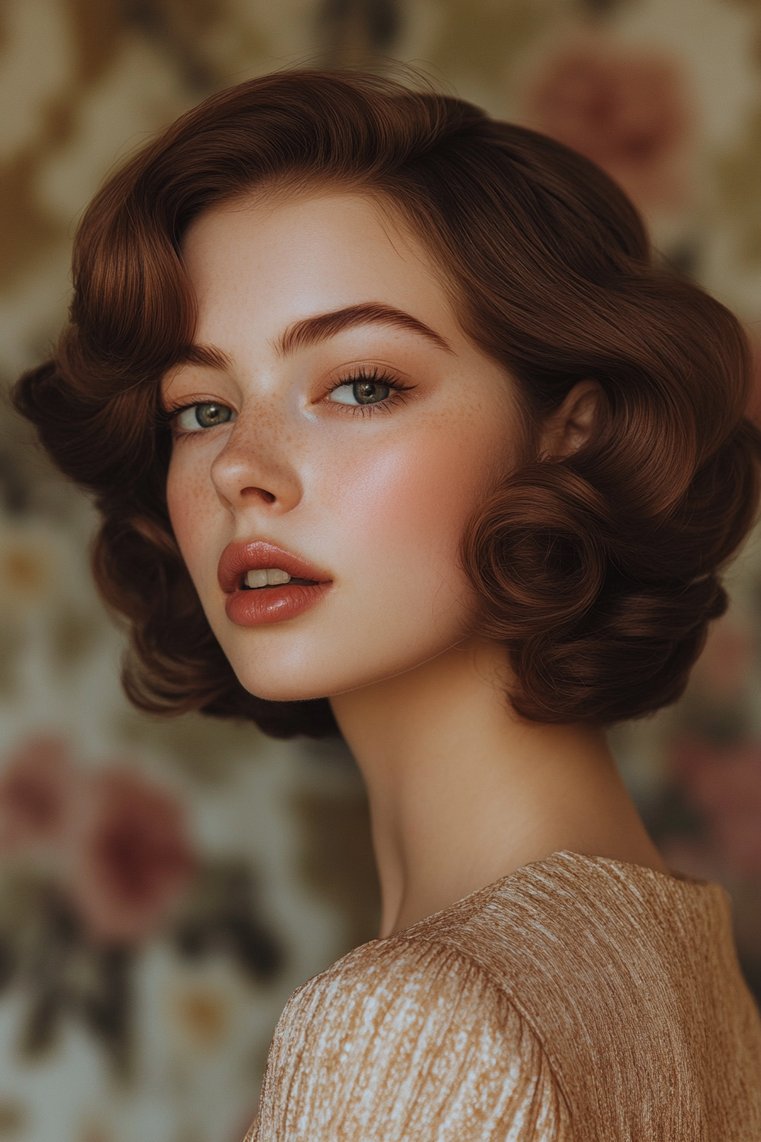 Vintage Finger Waves for Short Bob