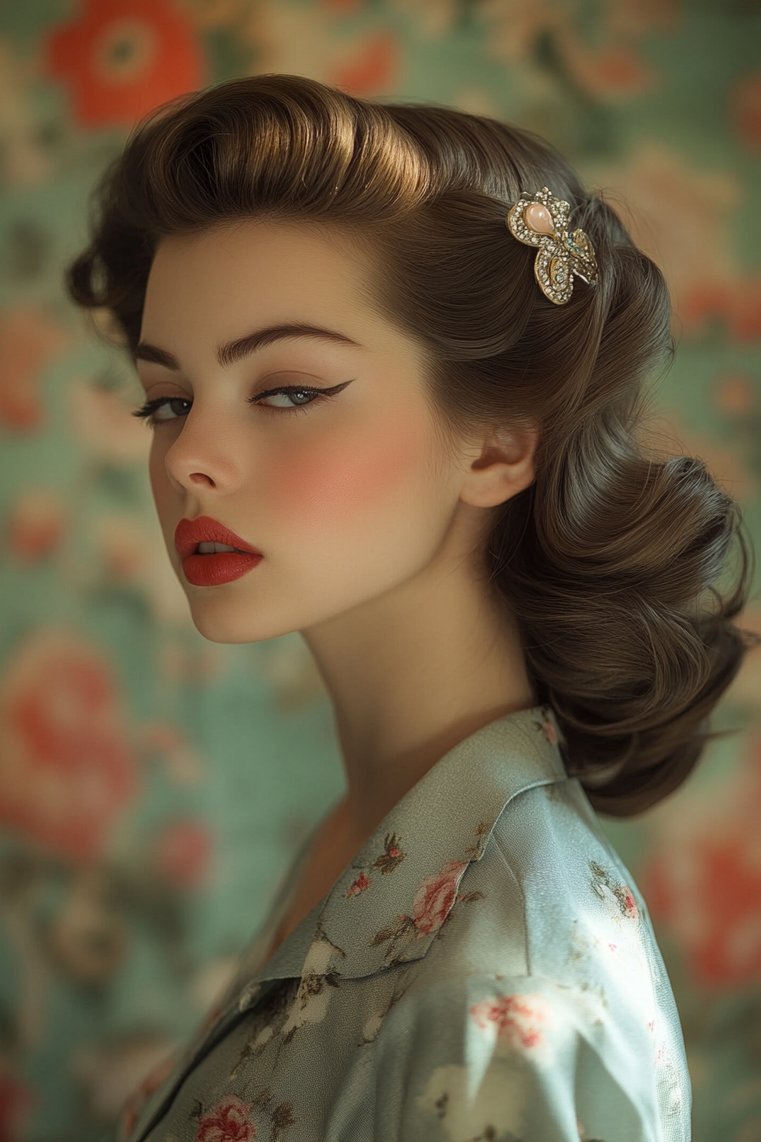 Vintage Gray Pin-Up