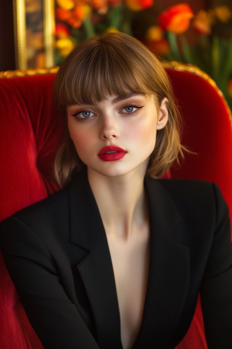 Vintage-Inspired Bangs