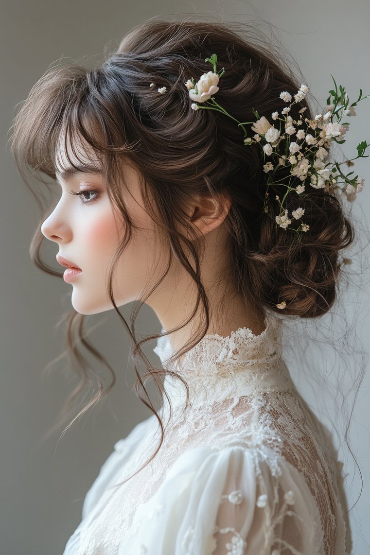 Vintage Updo With Curls