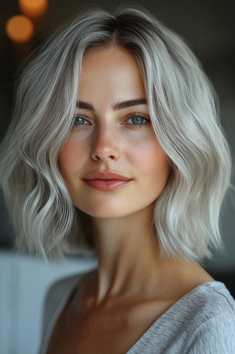 Voluminous Gray Bob