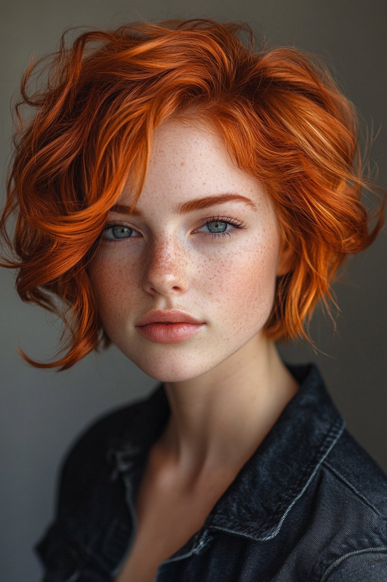 Warm Copper Ombre Pixie