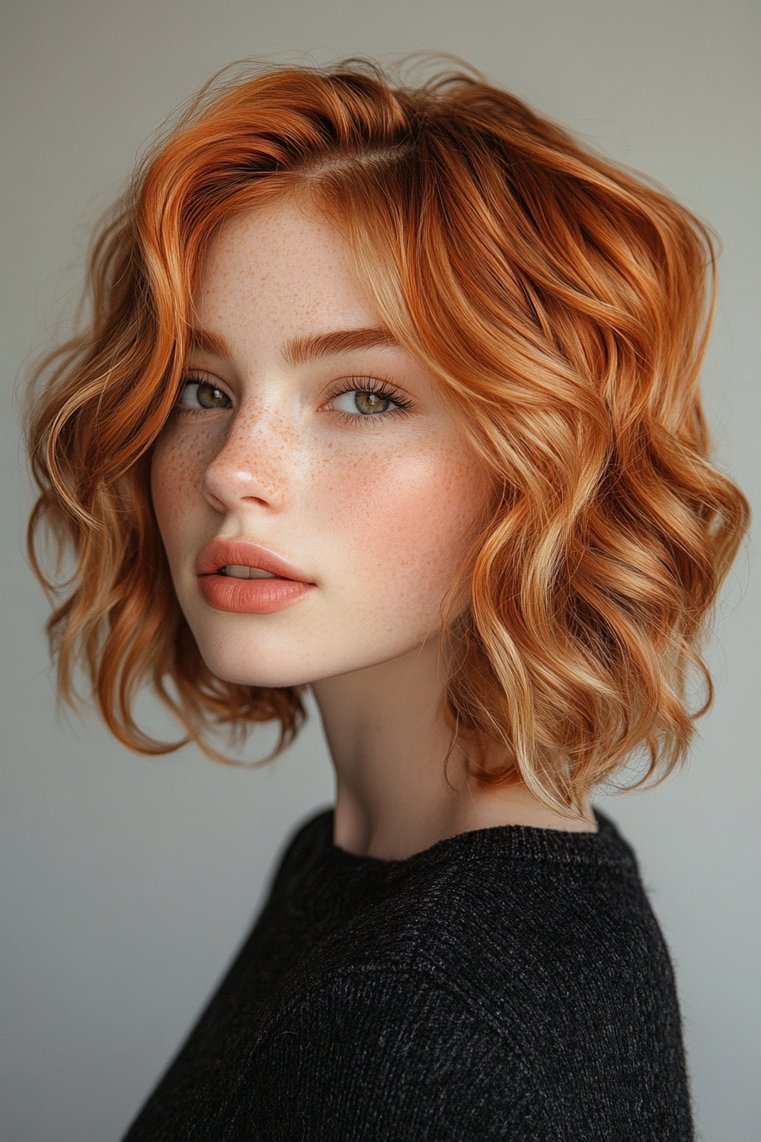 Warm Honey Balayage With Light Brown Ends
