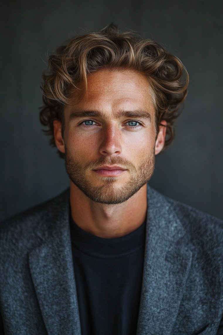 Wavy Hair With a Hard Part