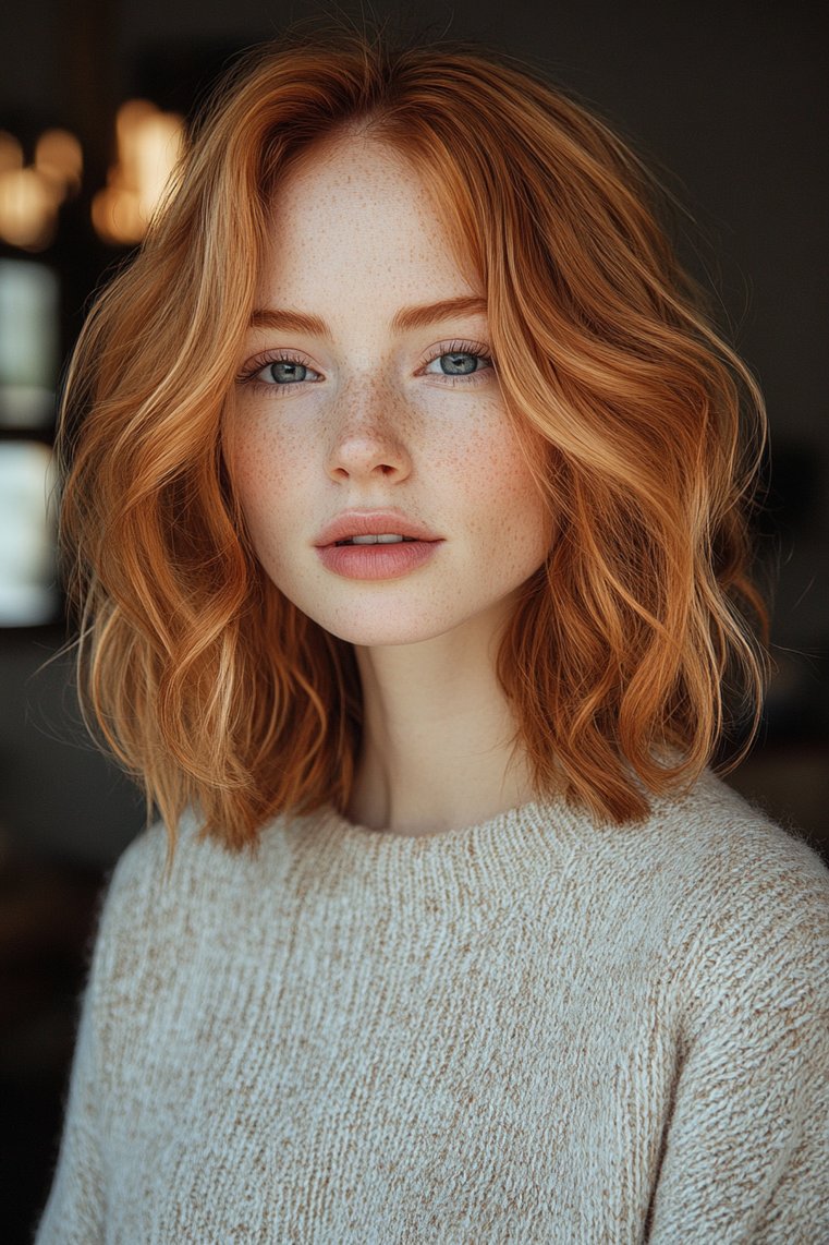 Wavy Lob With Layers