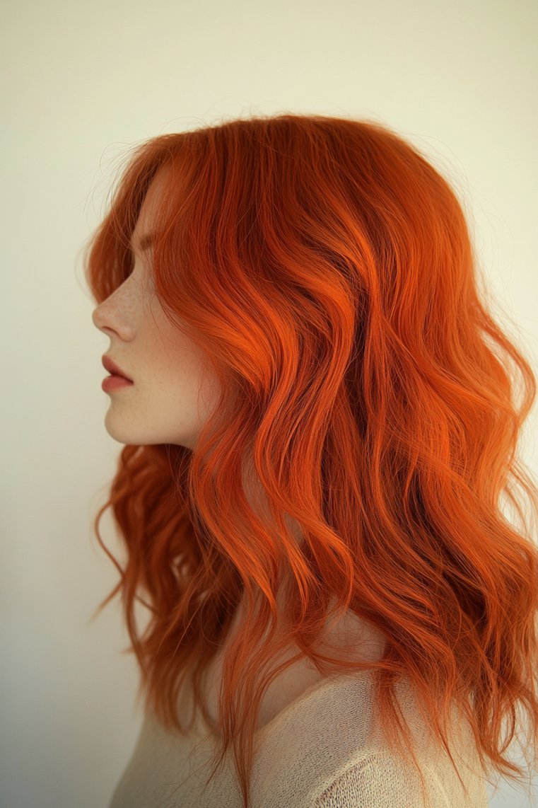 Wavy Red Shag