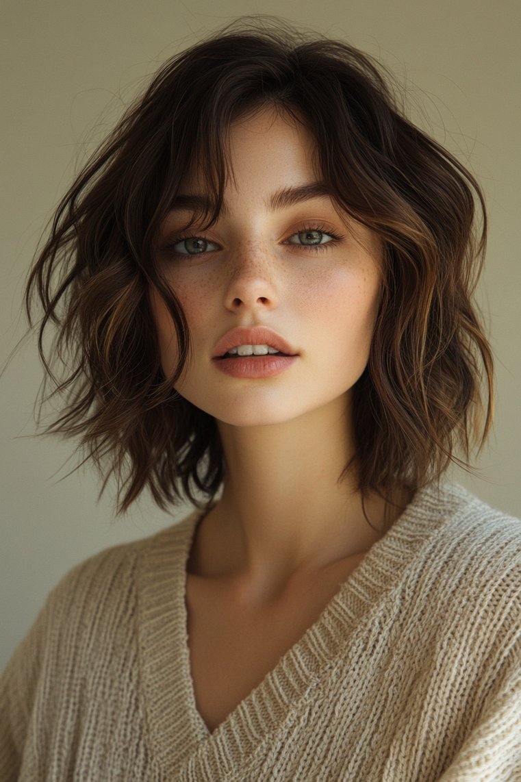 Wavy Shaggy Bob