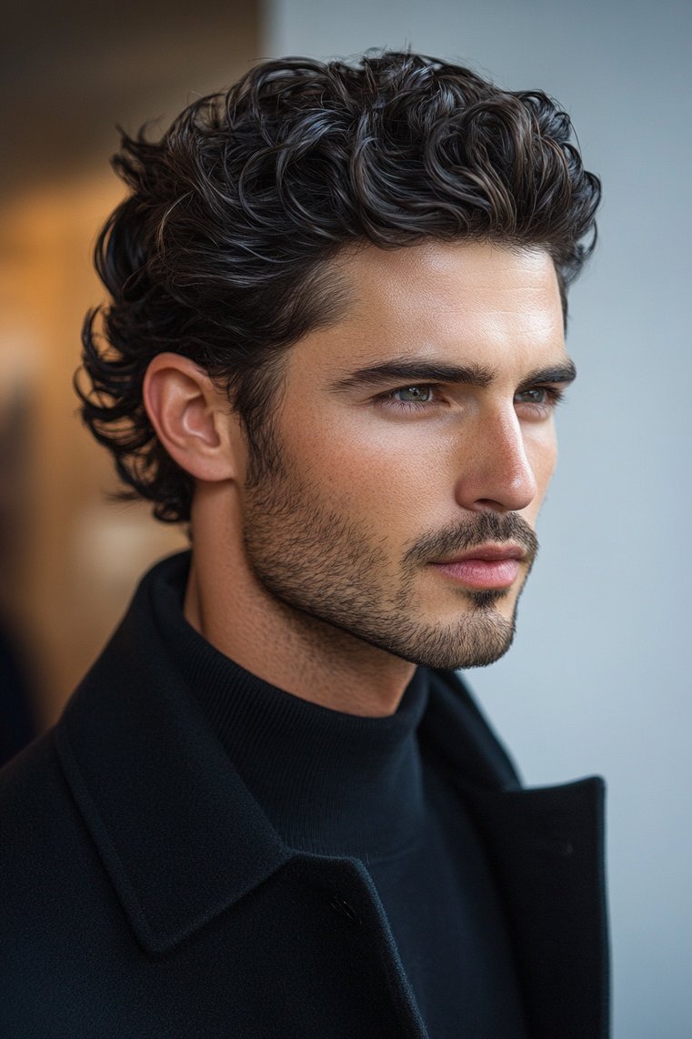Wavy Tapered Hairstyle