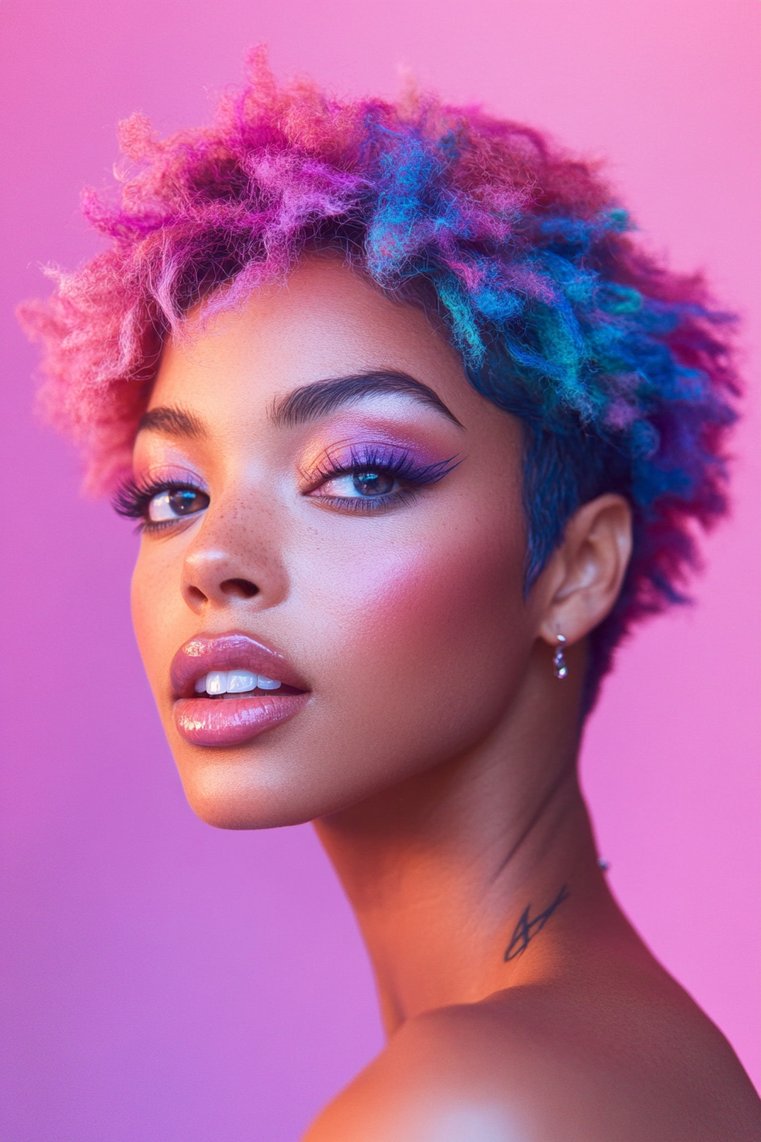 Whimsical Multicolored Highlights