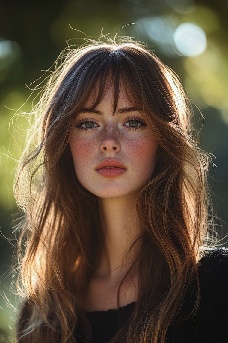 Wispy Bangs With Long Hair