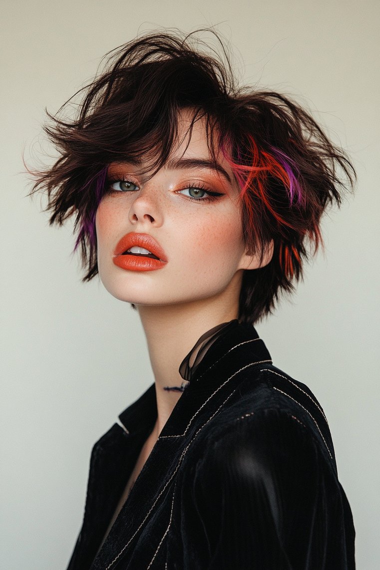 Wolf Cut With Asymmetrical Layers