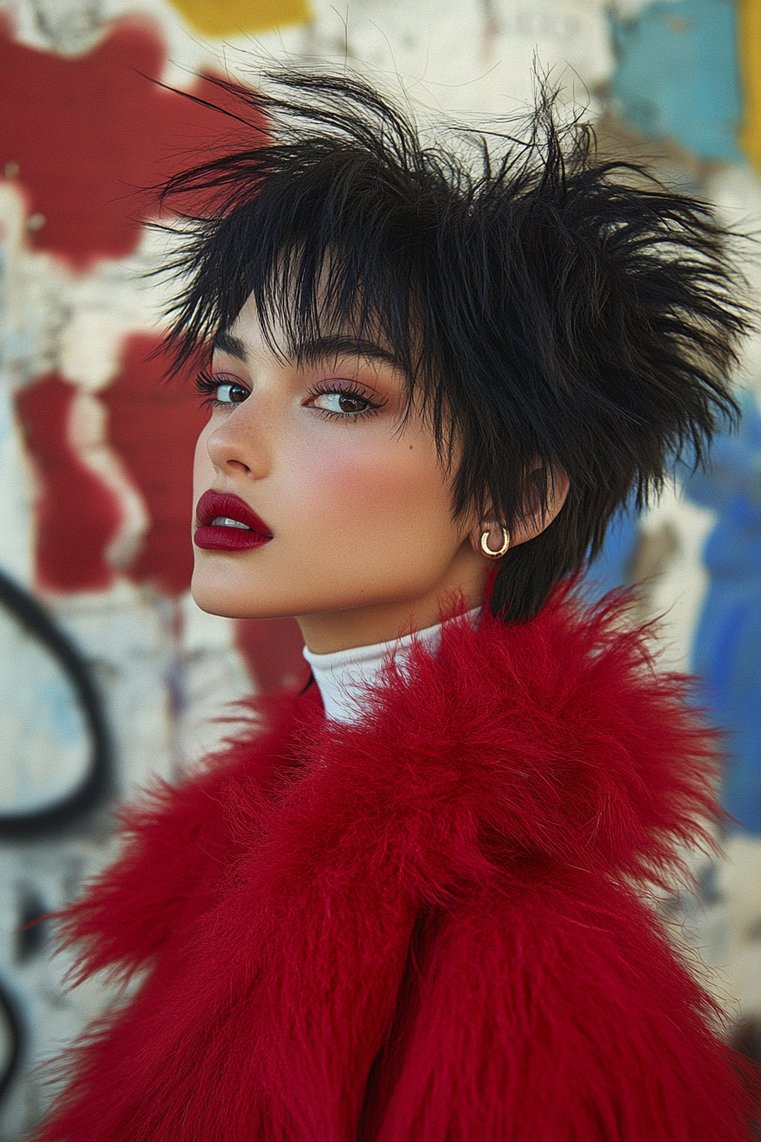 Wolf Cut With Bold Textures