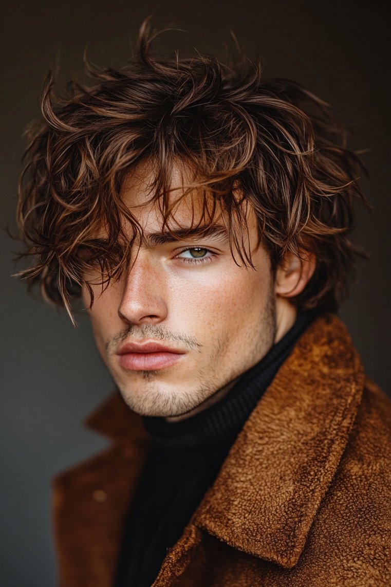 Wolf Cut With Brown Balayage