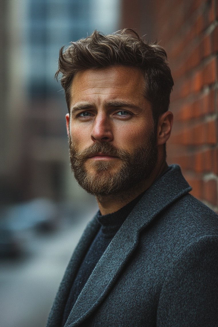 Wolf Cut With Facial Hair