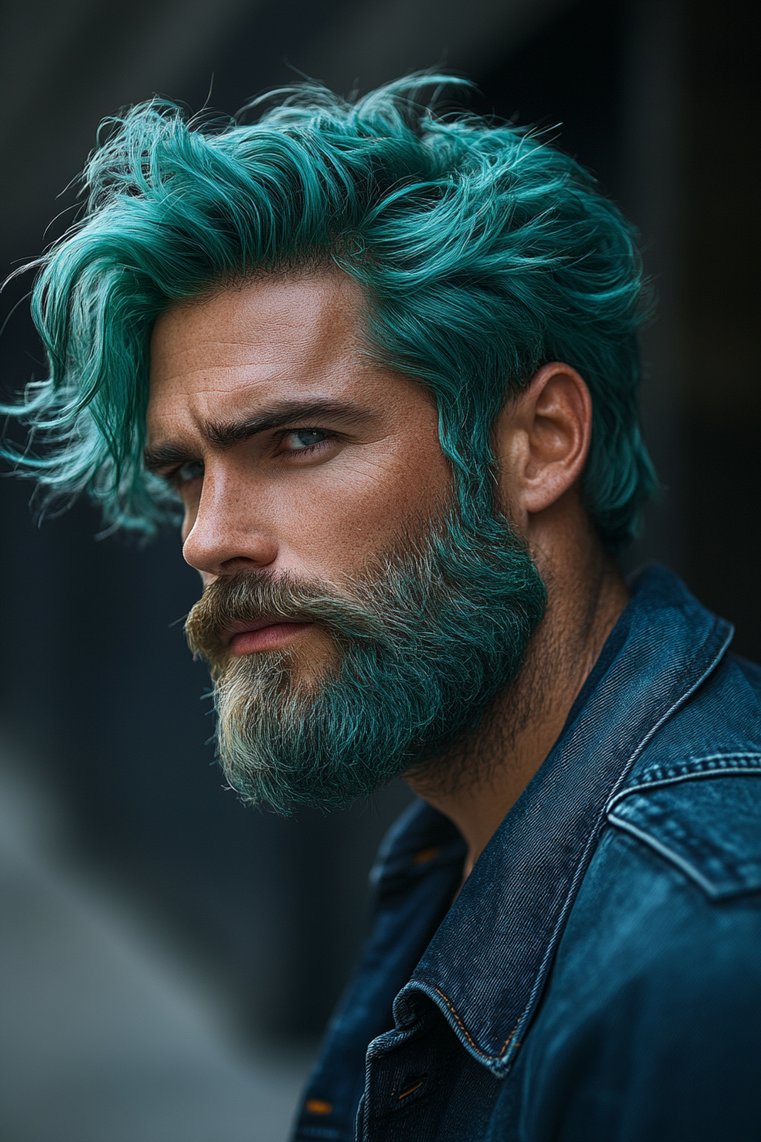 Wolf Cut With Green Undertones