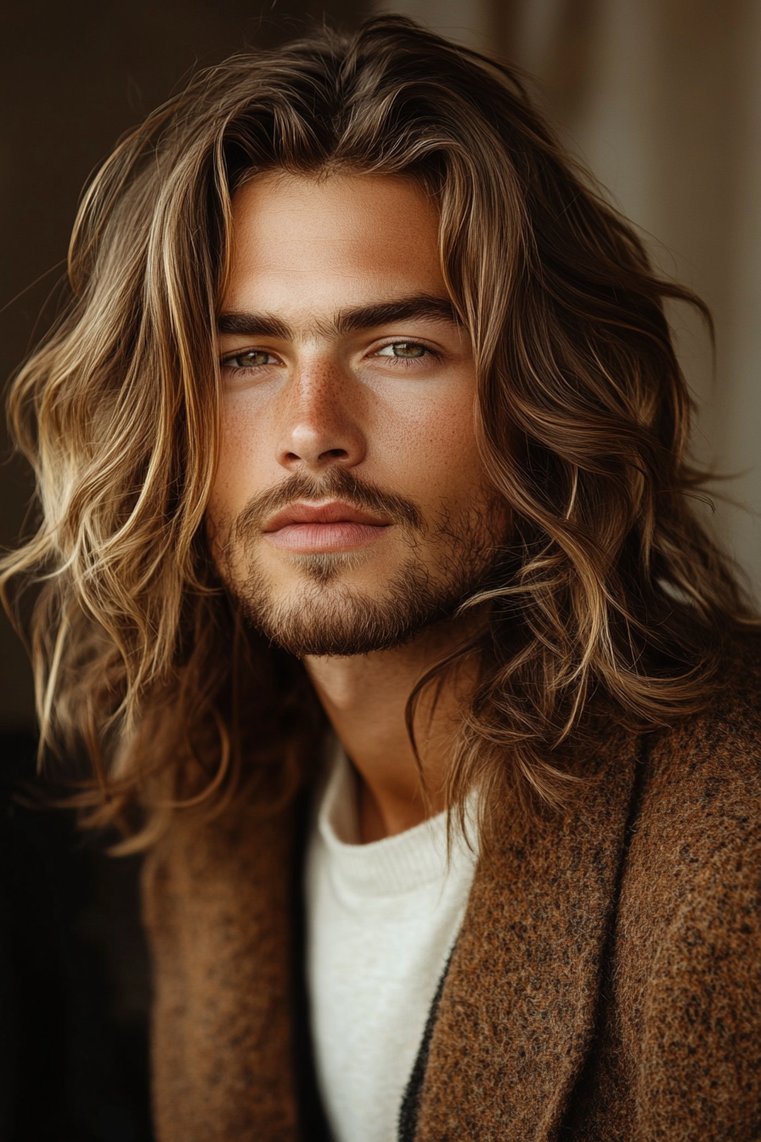 Wolf Cut With Highlights and Lowlights