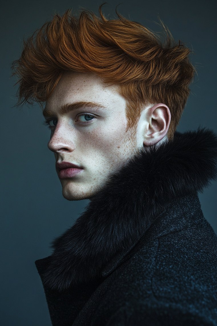 Wolf Cut With Pompadour
