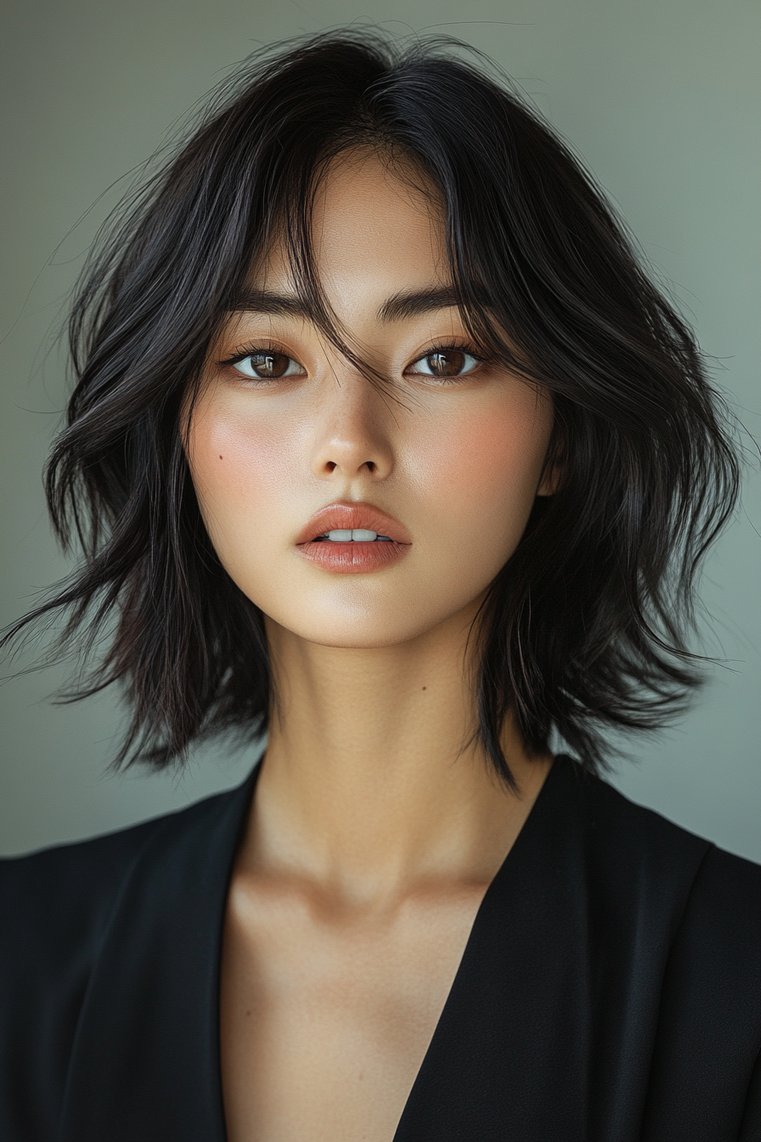 Wolf Cut With a Subtle Fade