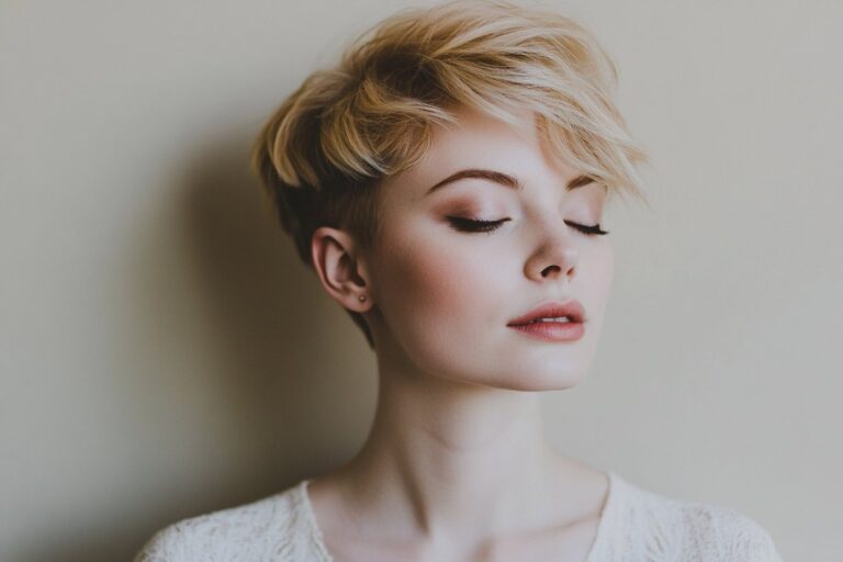 short blonde hair