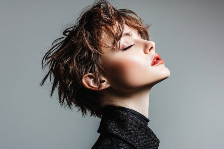 short choppy hair