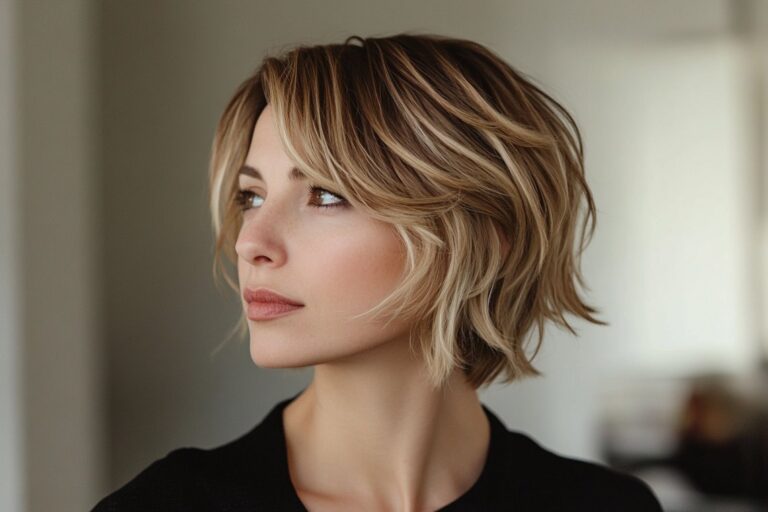 short hair with highlights