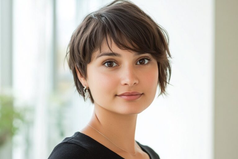 short haircuts for round faces