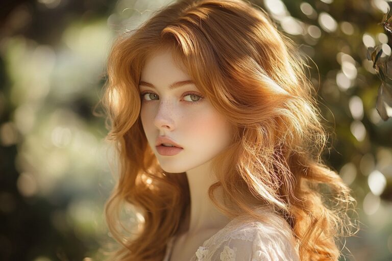 strawberry blonde hair