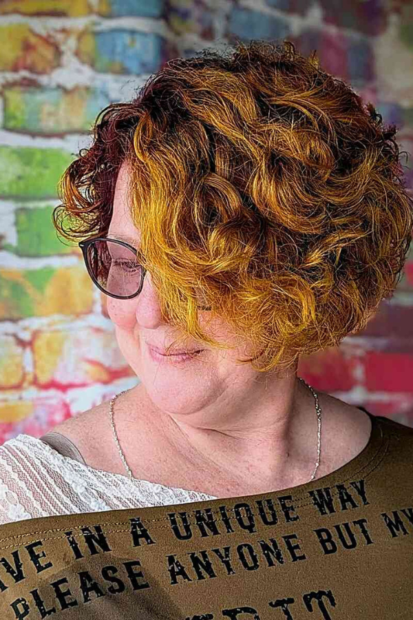 Defined Ringlets with Side Part style