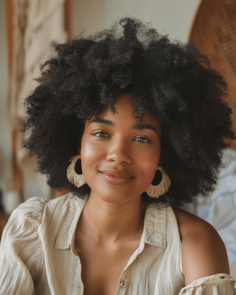 afro hair worn naturally