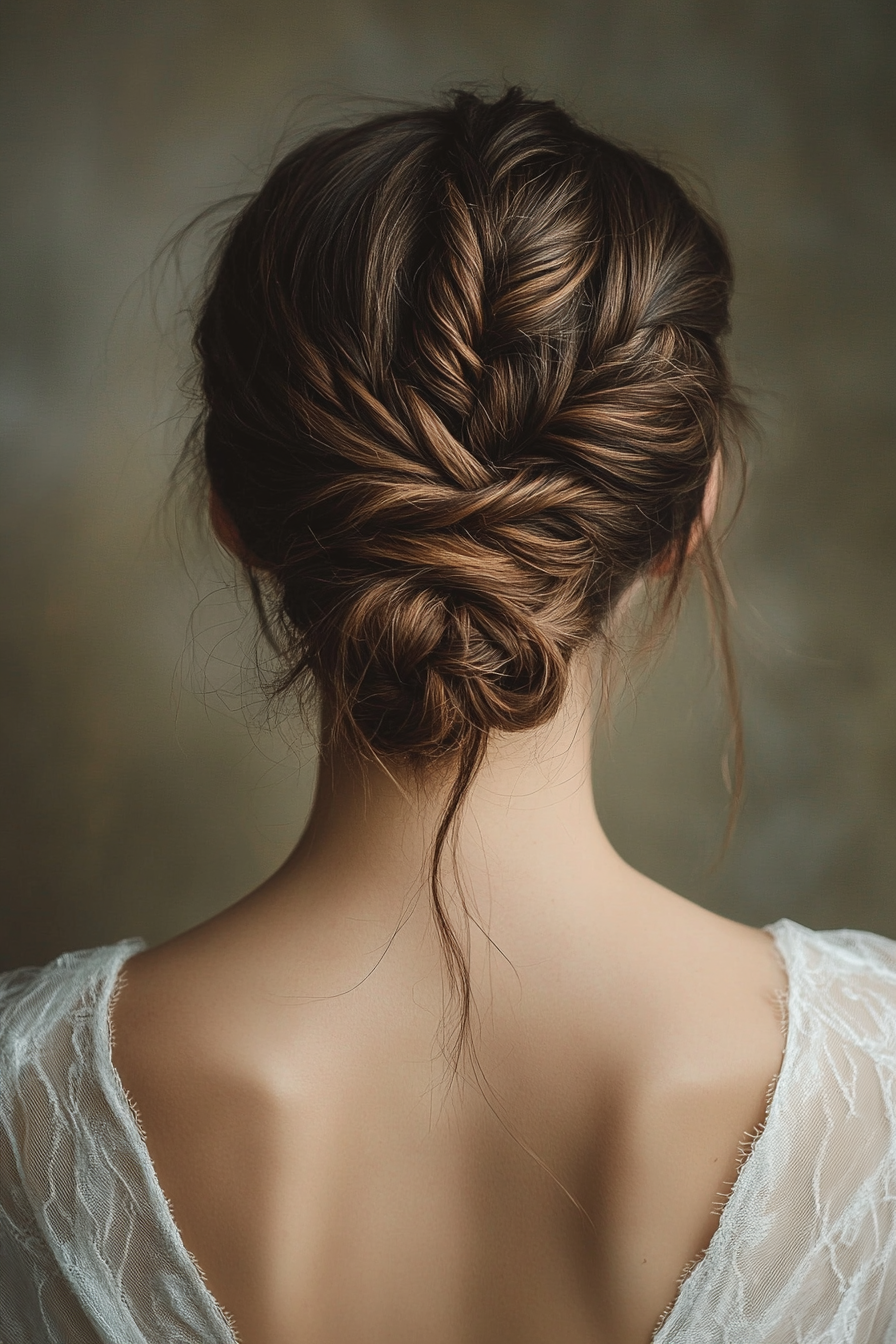 braided bun hairstyle
