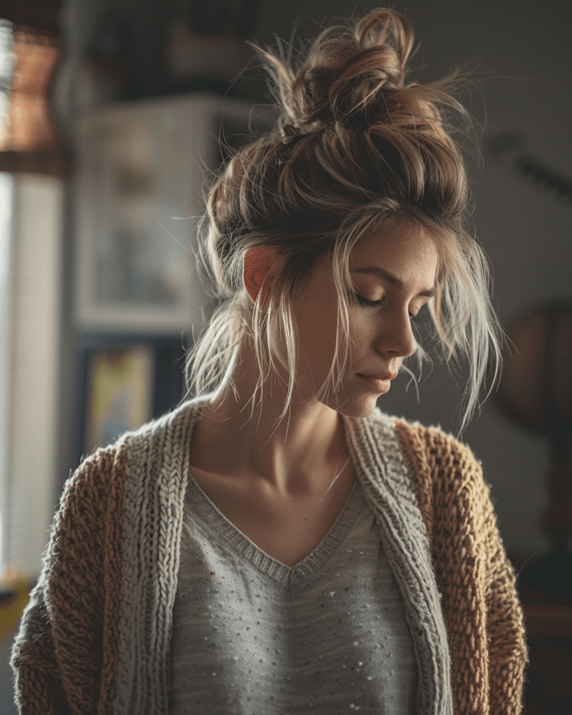 easy top knot style