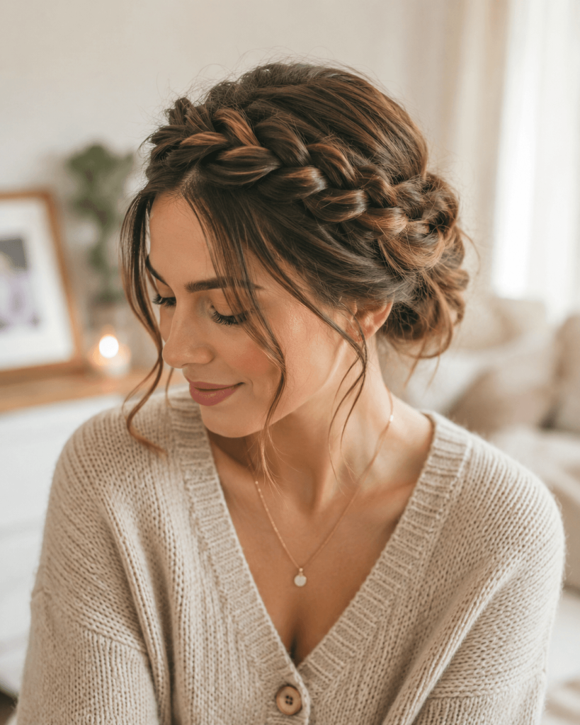twisted crown hairstyles