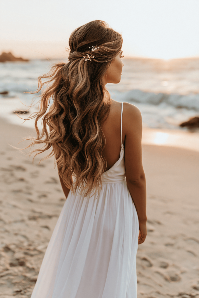Beach-Wave-Bridal-Hairstyle